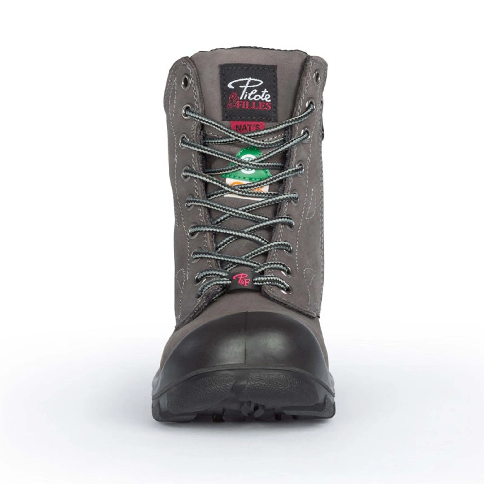 P&F Women's Safety Work Boots S558 CSA 8" Nubuck Leather with YKK Zipper, Lightweight, Steel Toe and Plate, Durable, Protective Footwear | Sizes 5-11